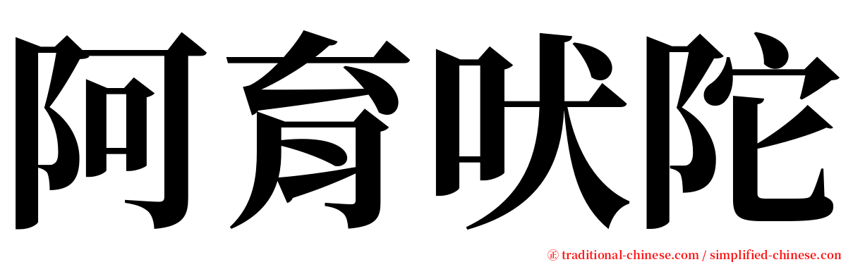 阿育吠陀 serif font