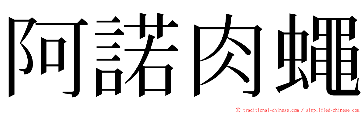 阿諾肉蠅 ming font