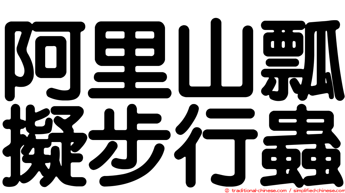 阿里山瓢擬步行蟲