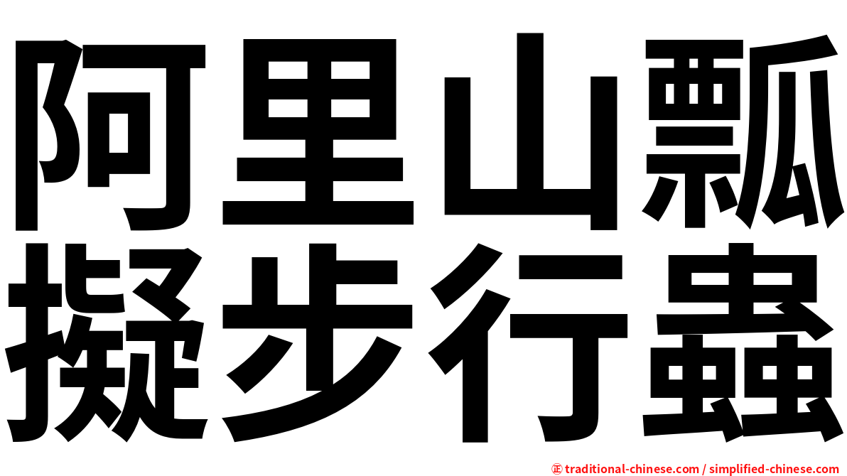 阿里山瓢擬步行蟲