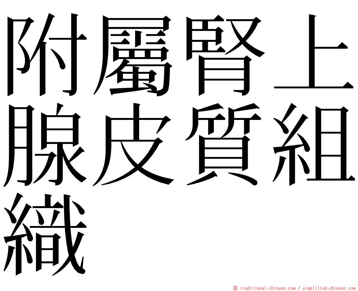 附屬腎上腺皮質組織 ming font