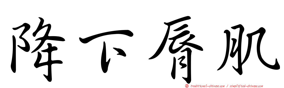 降下脣肌