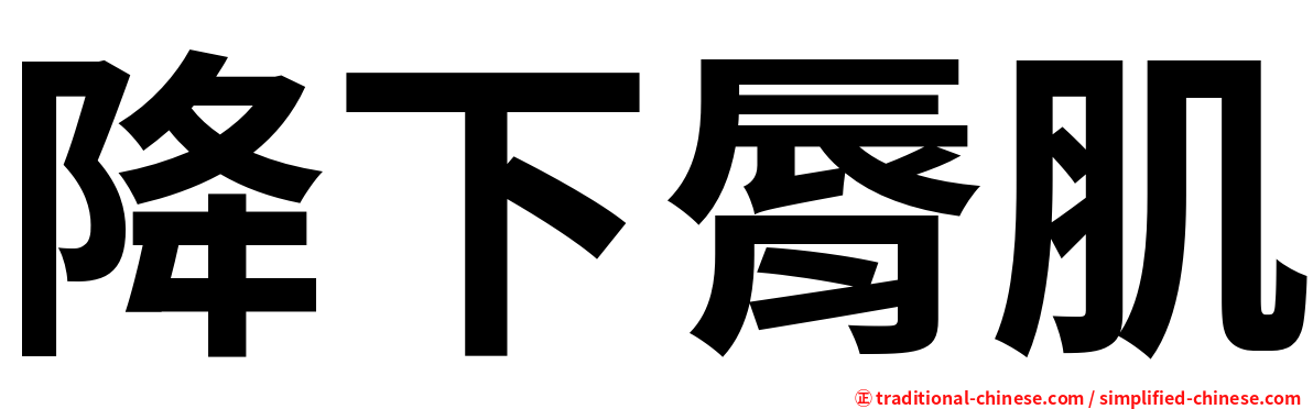 降下脣肌