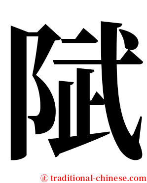 陚 serif font