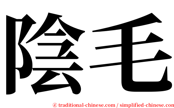 陰毛 serif font