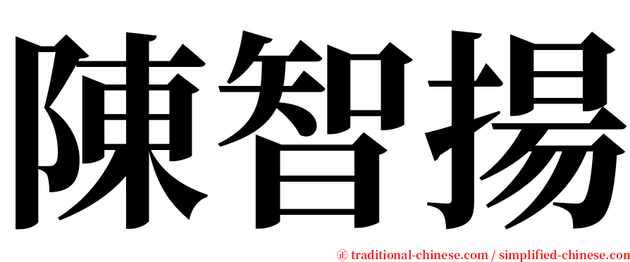 陳智揚 serif font