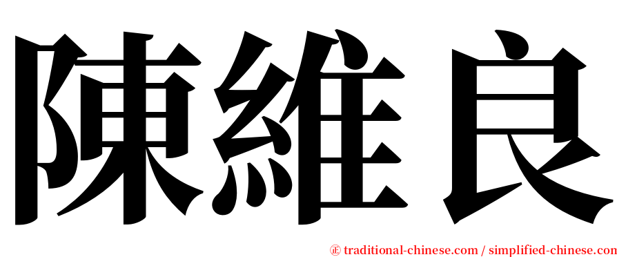 陳維良 serif font