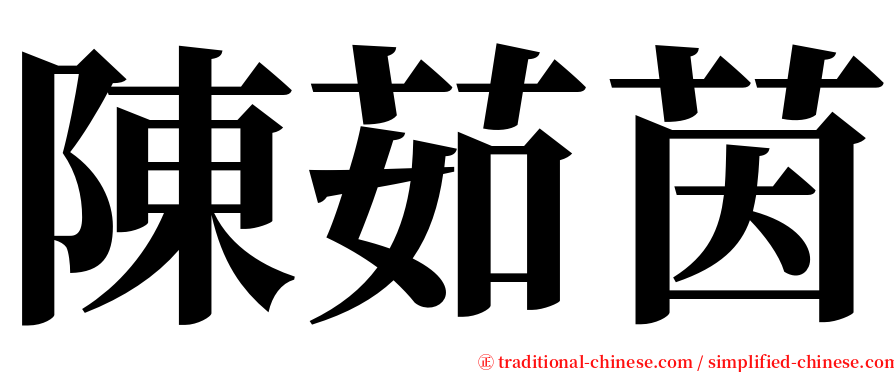 陳茹茵 serif font