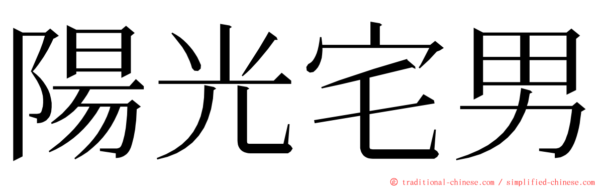 陽光宅男 ming font