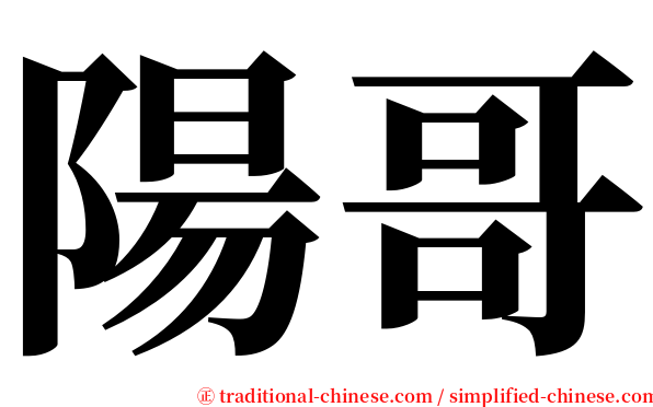 陽哥 serif font