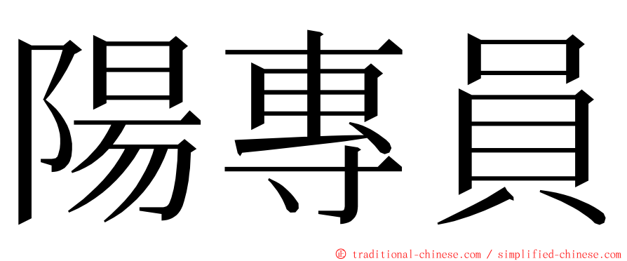 陽專員 ming font