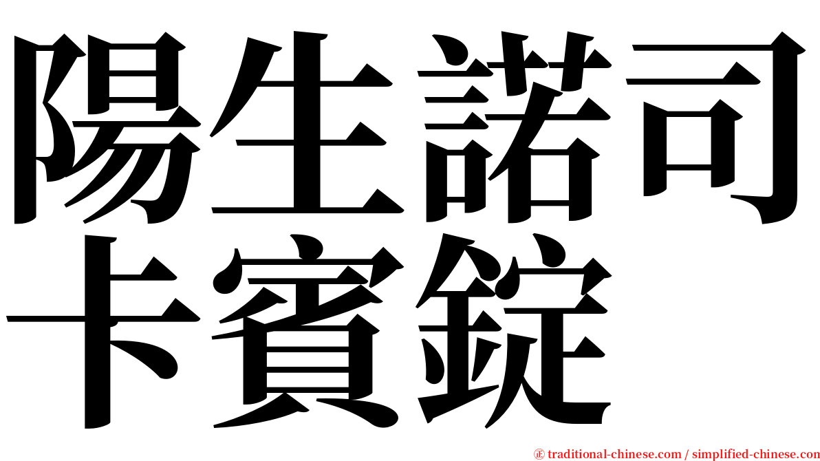 陽生諾司卡賓錠 serif font