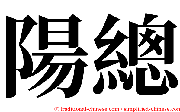 陽總 serif font