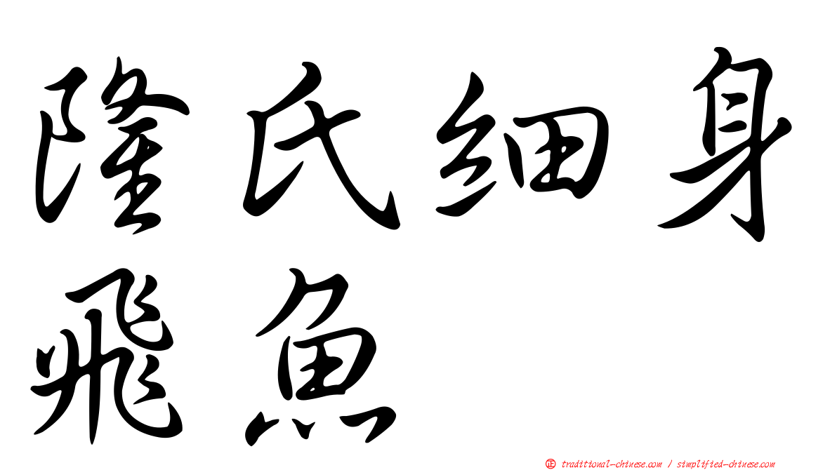 隆氏細身飛魚