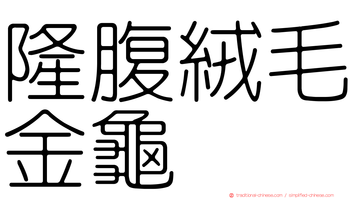 隆腹絨毛金龜