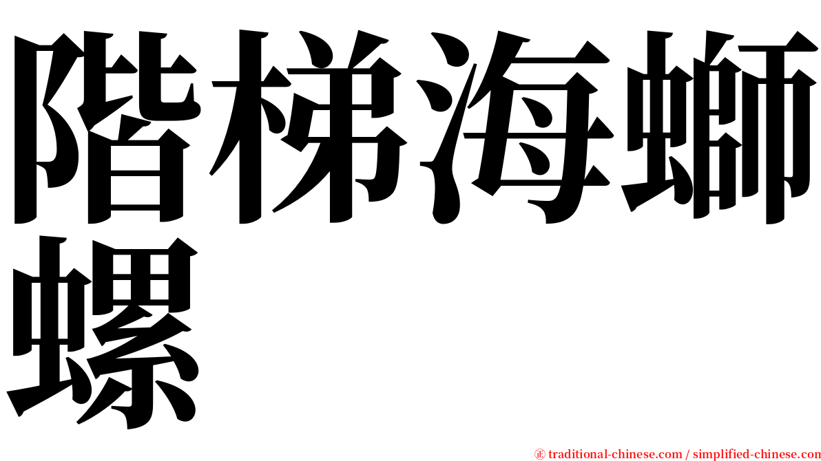 階梯海螄螺 serif font