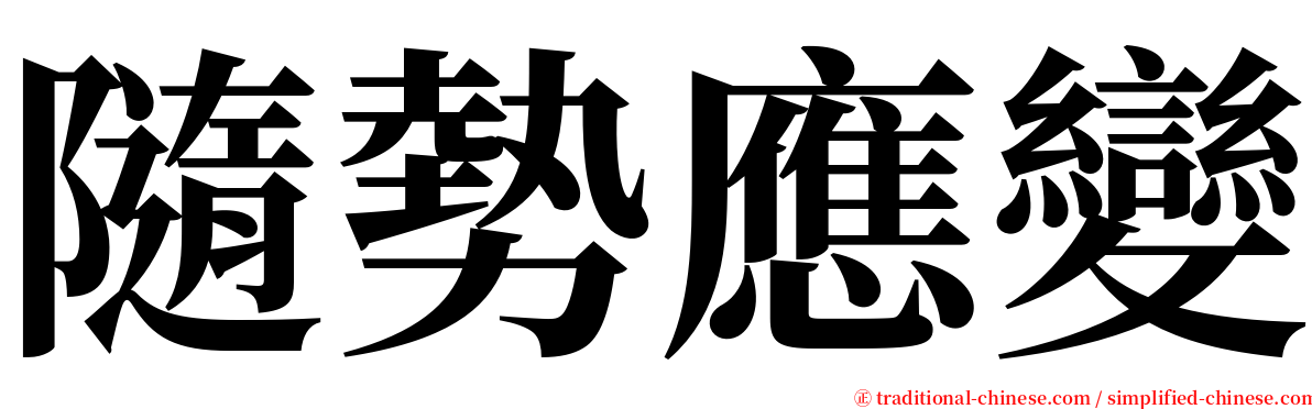 隨勢應變 serif font