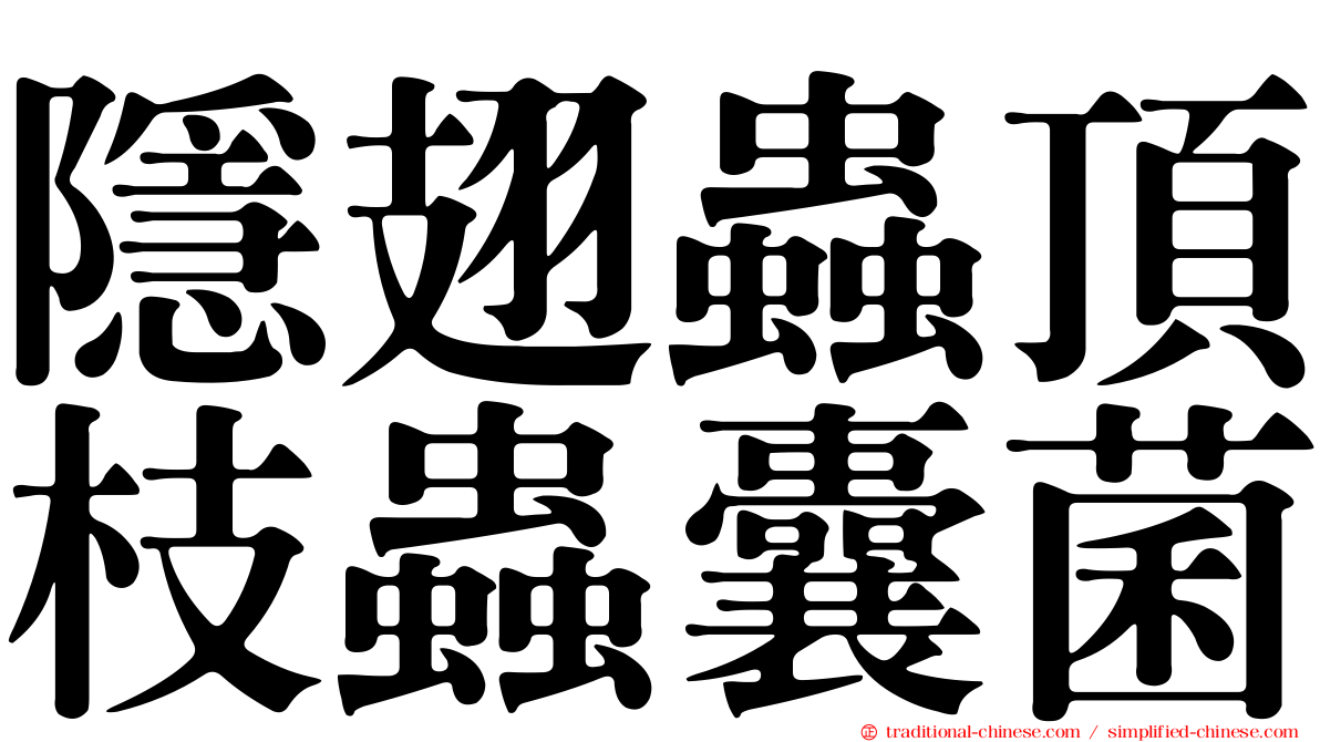 隱翅蟲頂枝蟲囊菌
