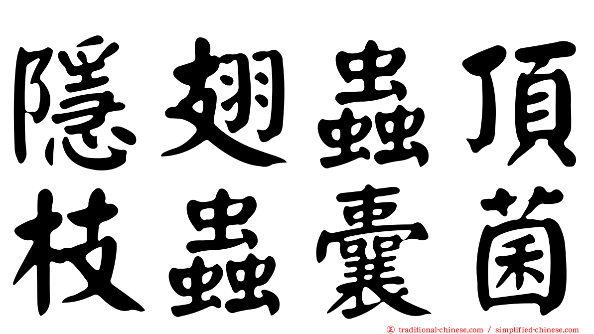 隱翅蟲頂枝蟲囊菌