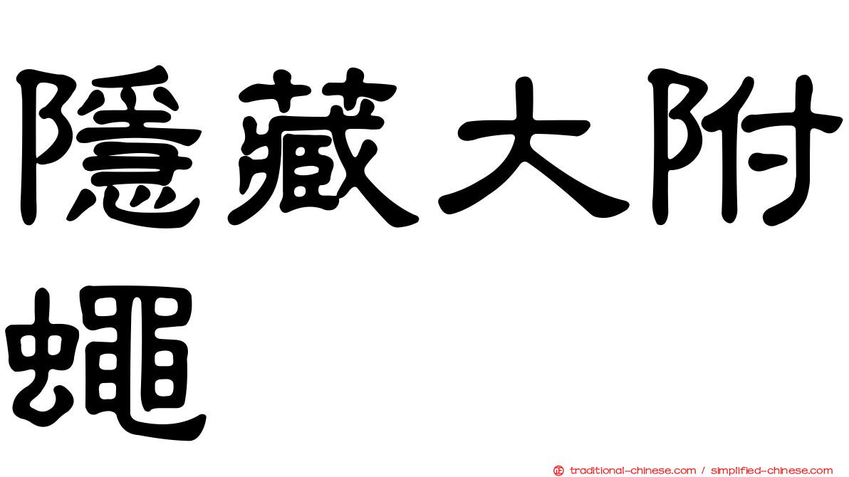 隱藏大附蠅
