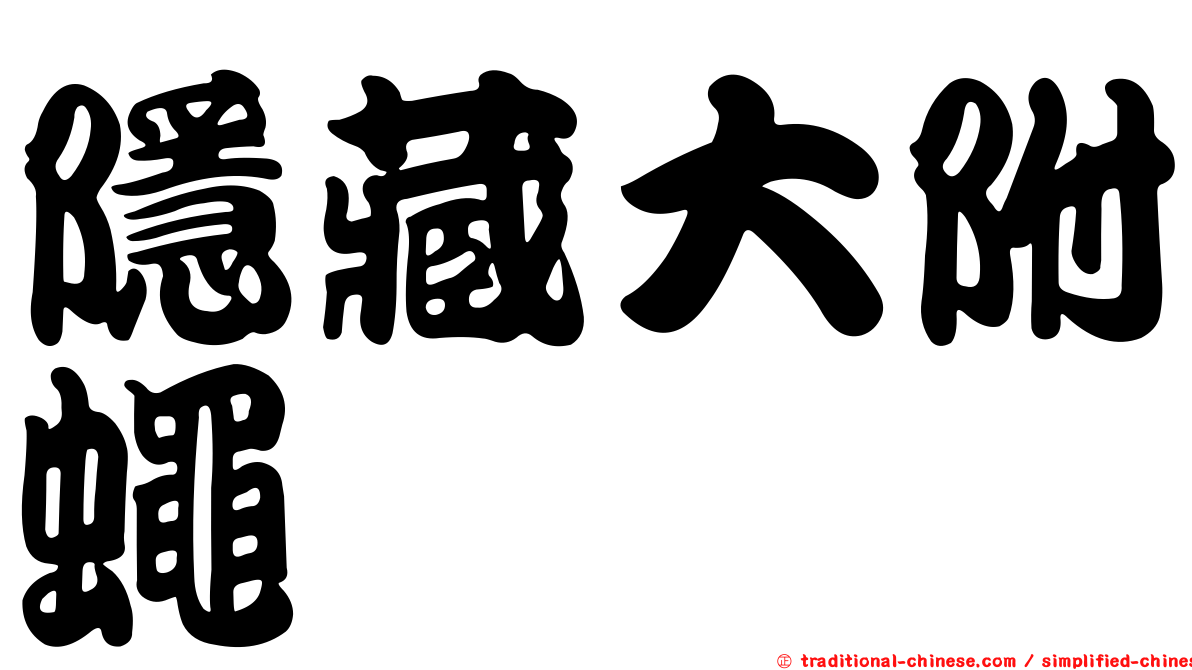 隱藏大附蠅