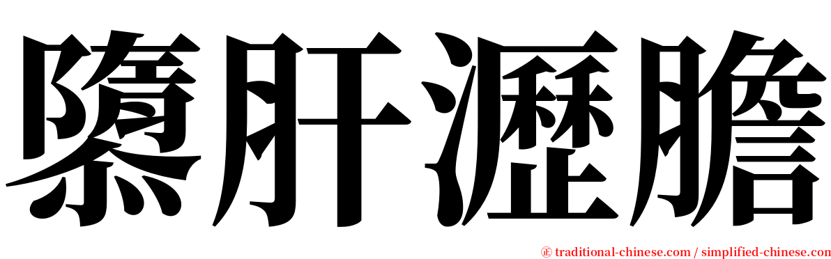 隳肝瀝膽 serif font