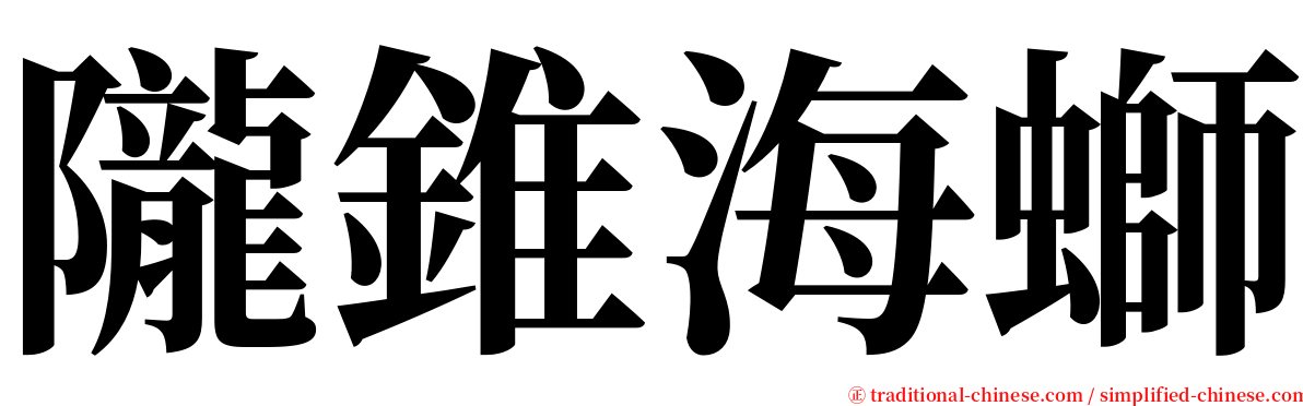 隴錐海螄 serif font