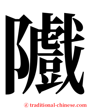 隵 serif font