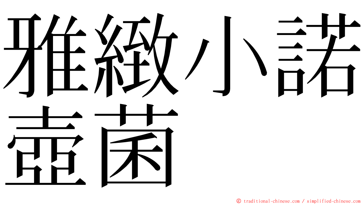 雅緻小諾壺菌 ming font