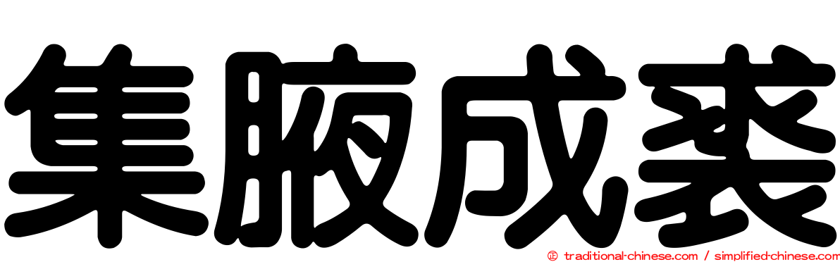 集腋成裘