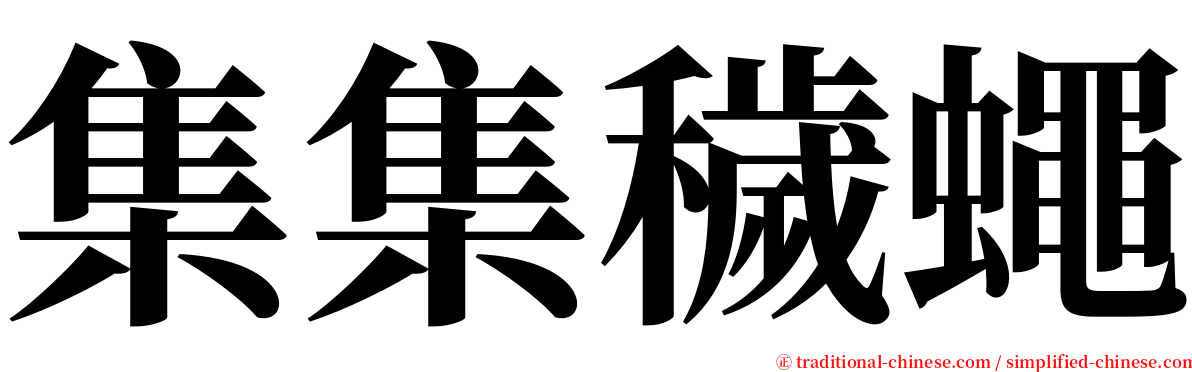 集集穢蠅 serif font