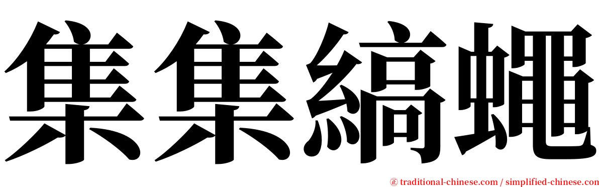 集集縞蠅 serif font