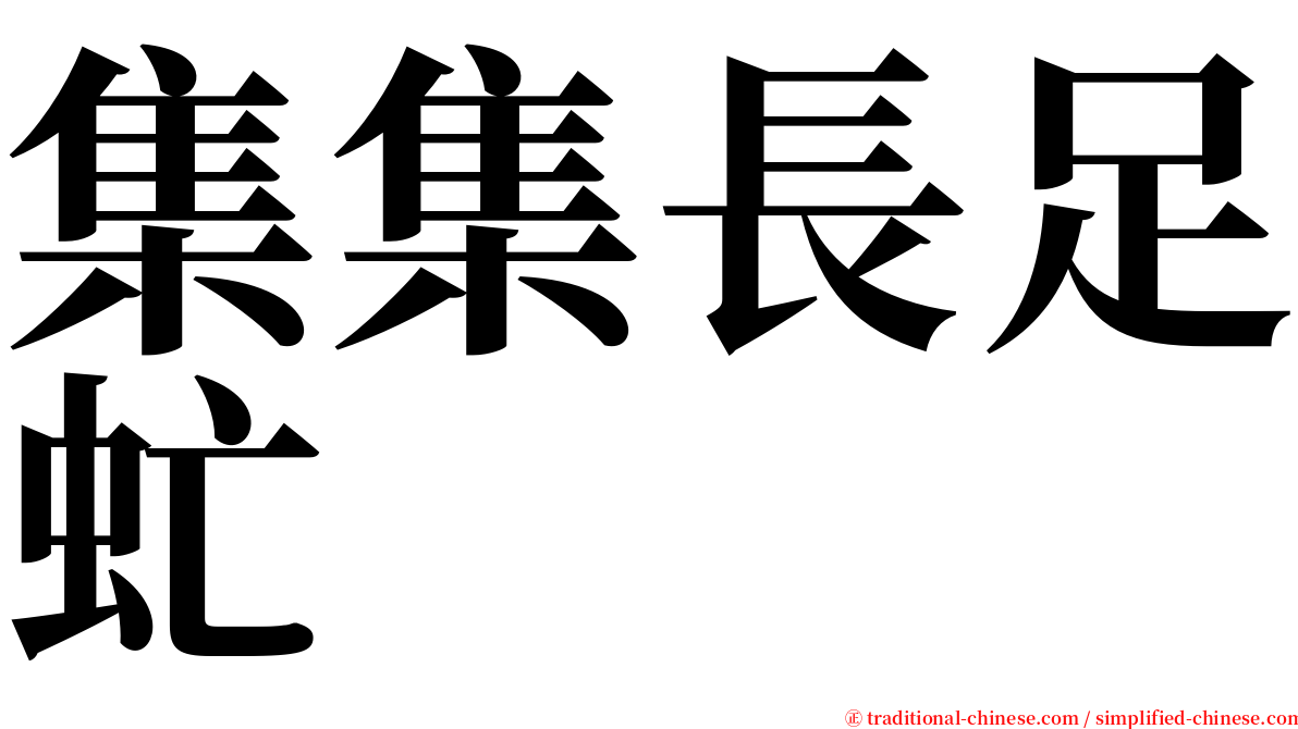 集集長足虻 serif font