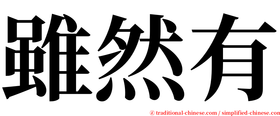 雖然有 serif font