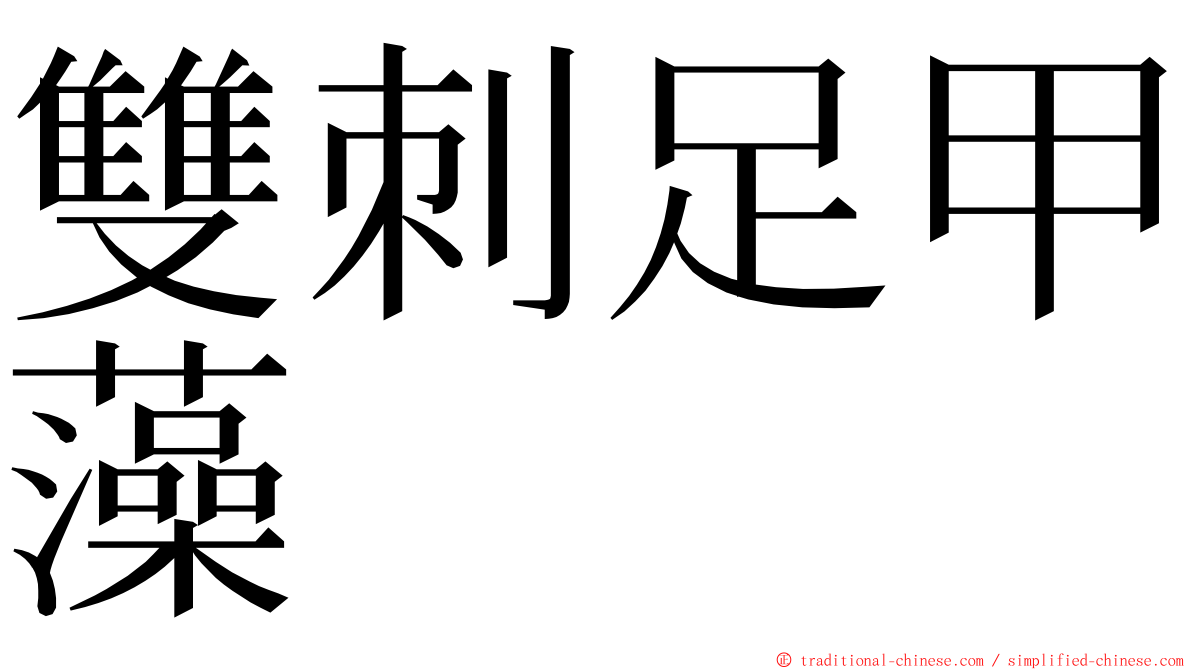 雙刺足甲藻 ming font