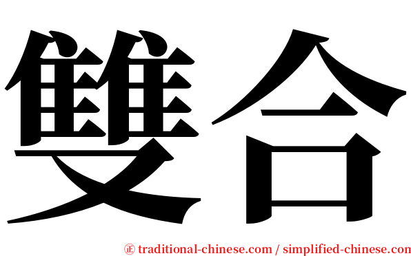 雙合 serif font