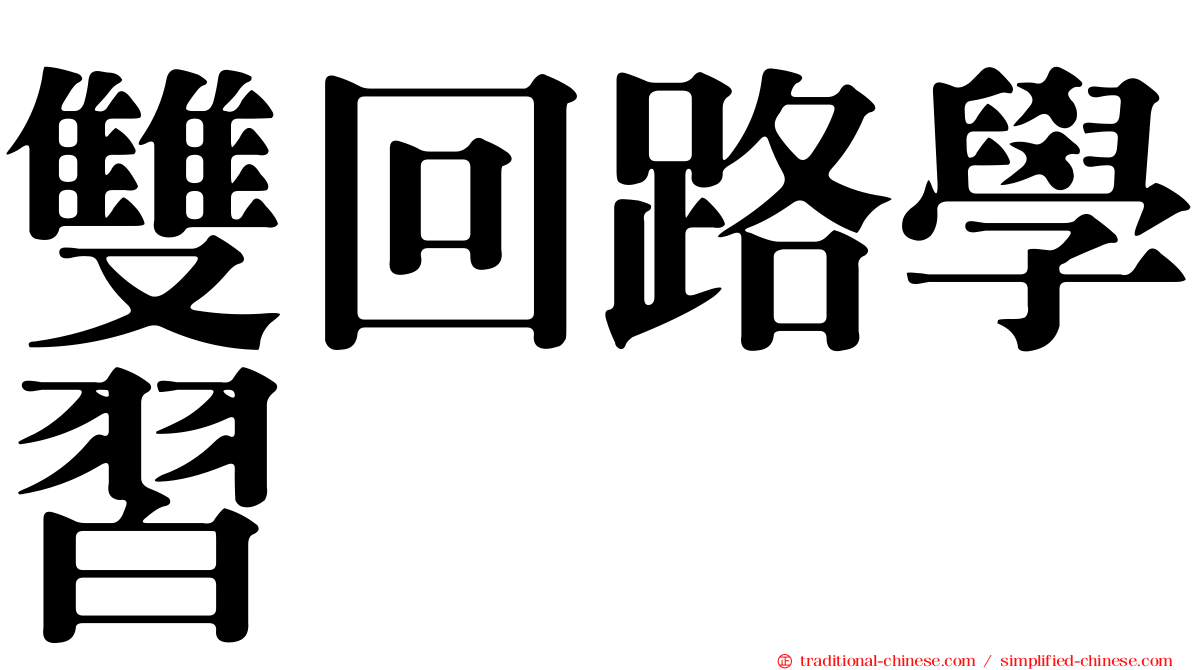 雙回路學習