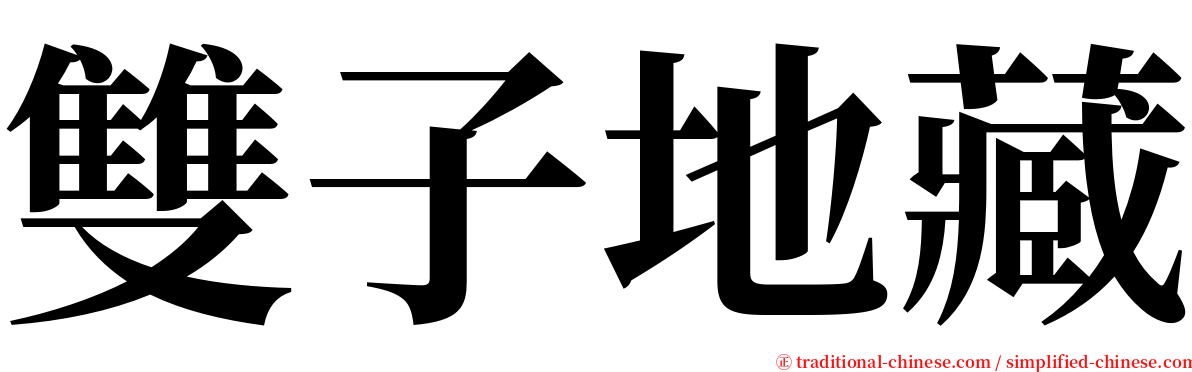 雙子地藏 serif font