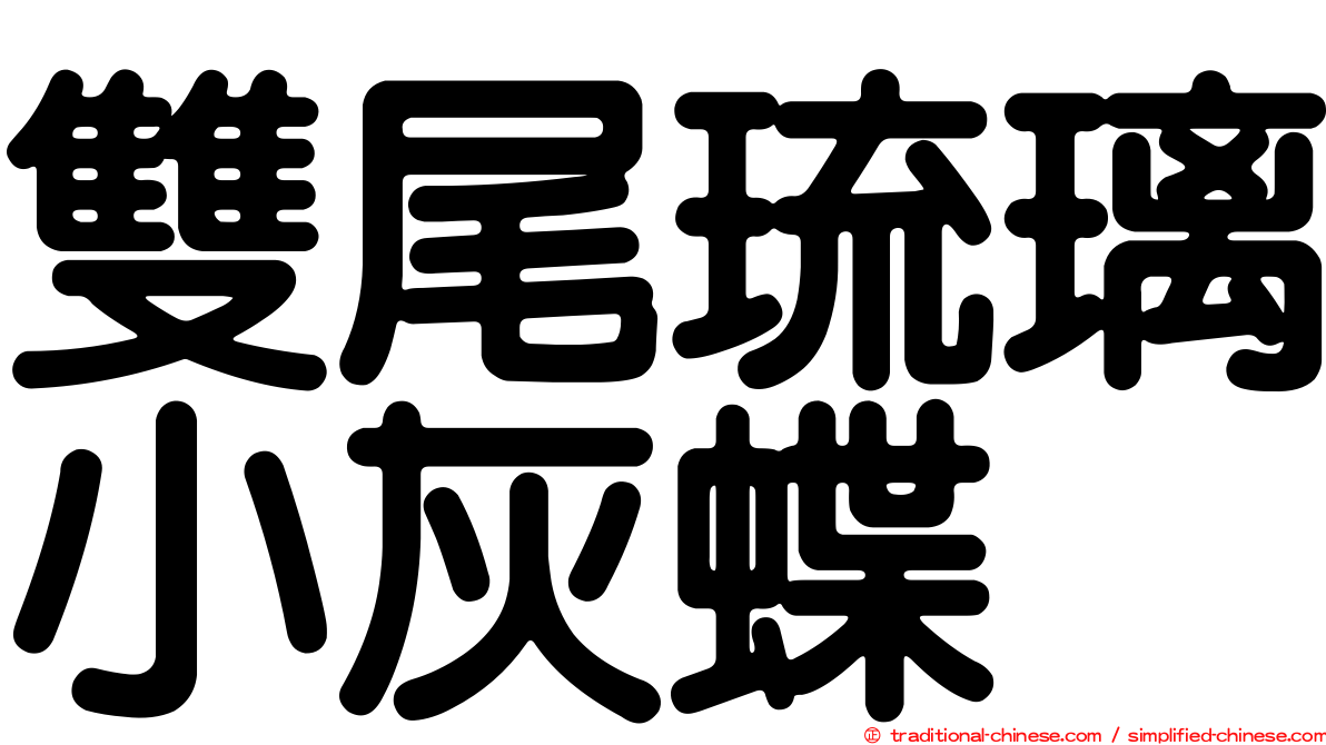 雙尾琉璃小灰蝶