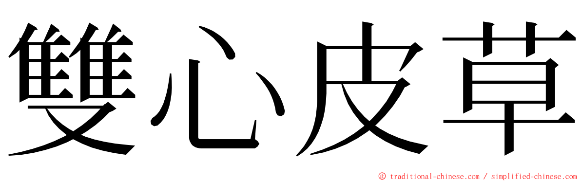 雙心皮草 ming font