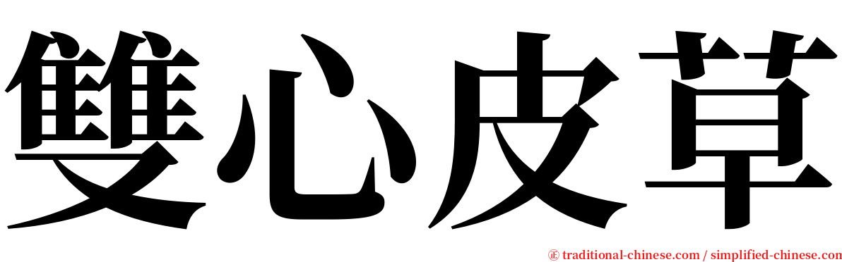 雙心皮草 serif font