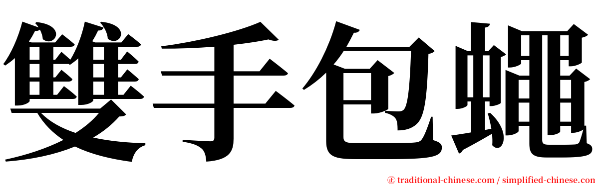 雙手包蠅 serif font