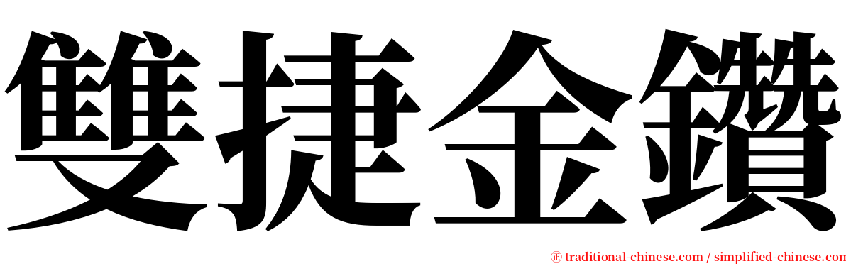 雙捷金鑽 serif font