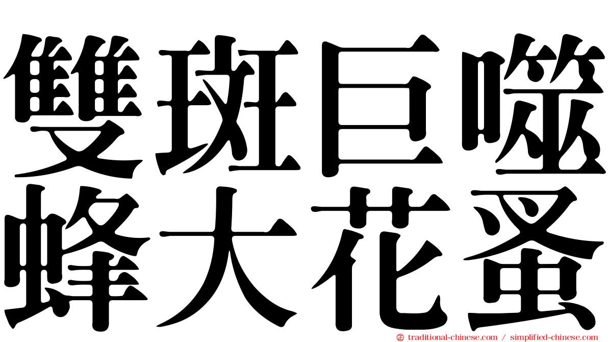 雙斑巨噬蜂大花蚤