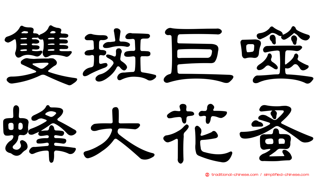 雙斑巨噬蜂大花蚤
