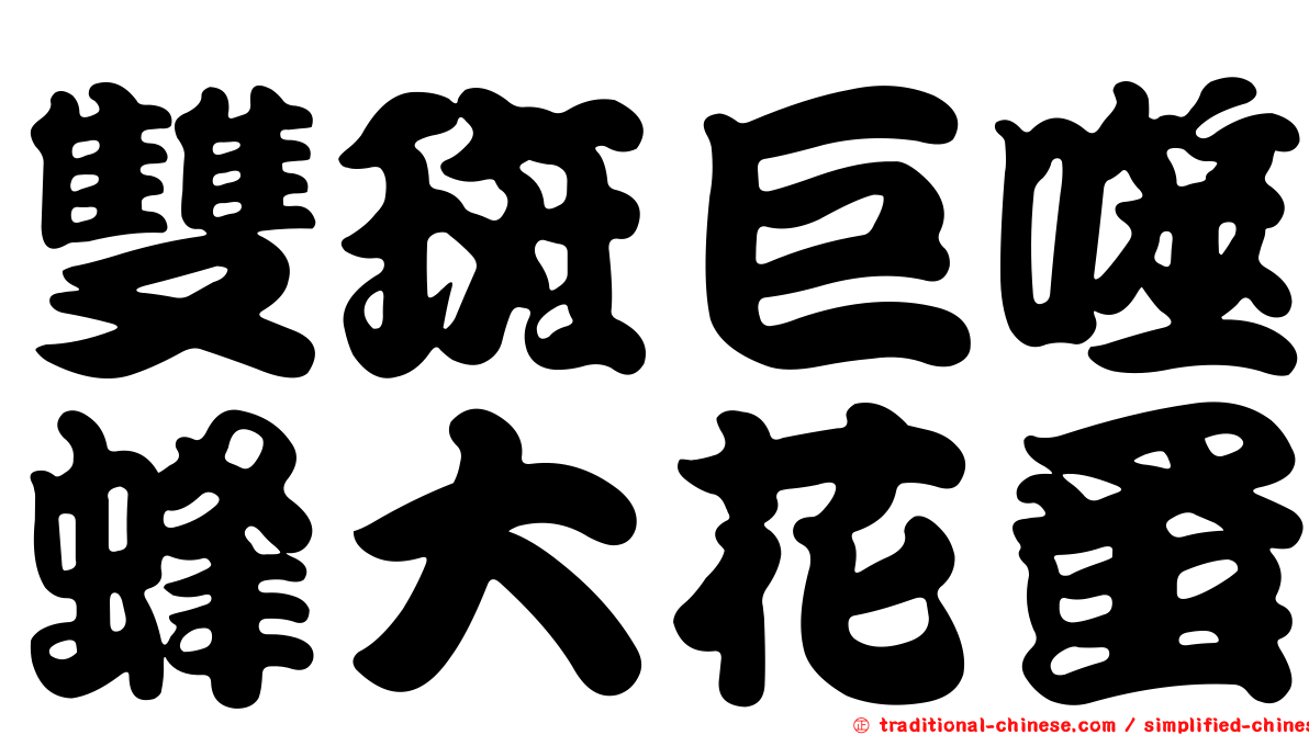 雙斑巨噬蜂大花蚤