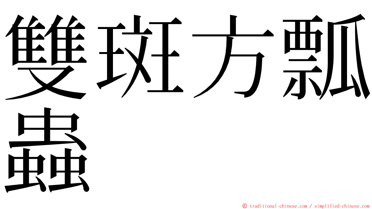 雙斑方瓢蟲 ming font