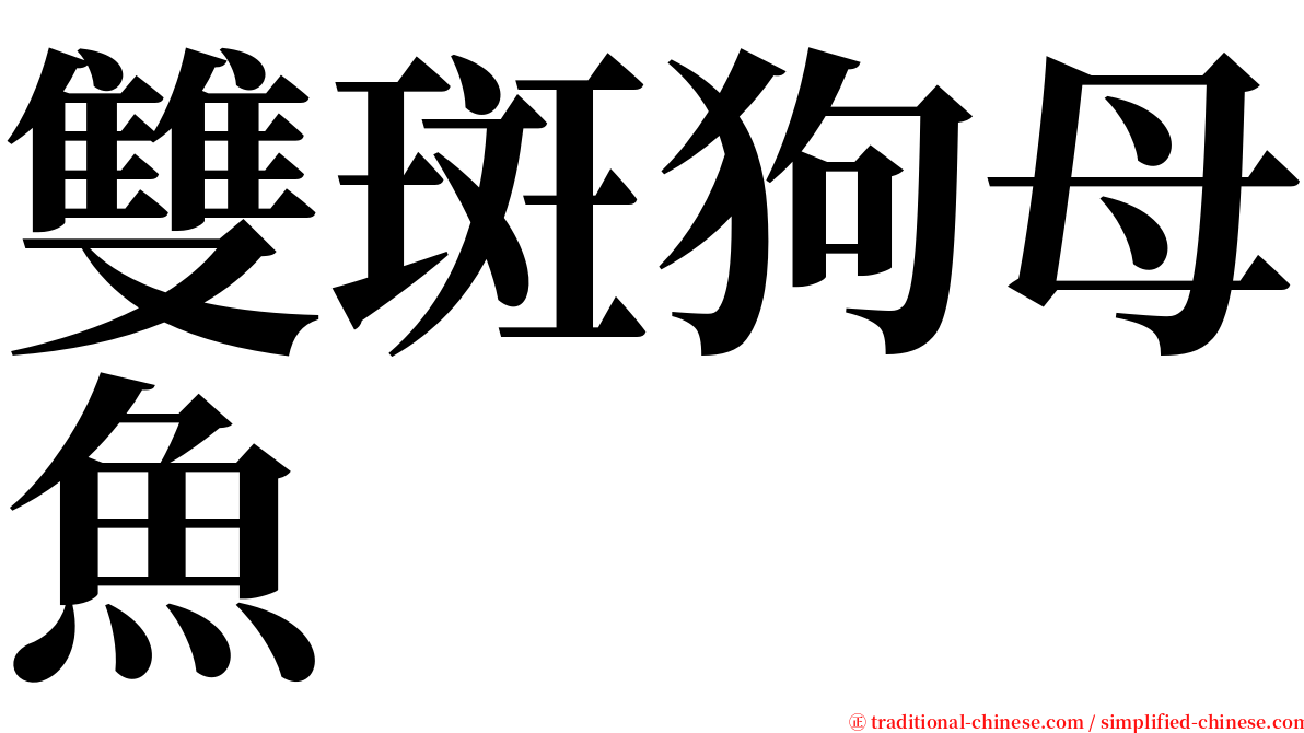 雙斑狗母魚 serif font