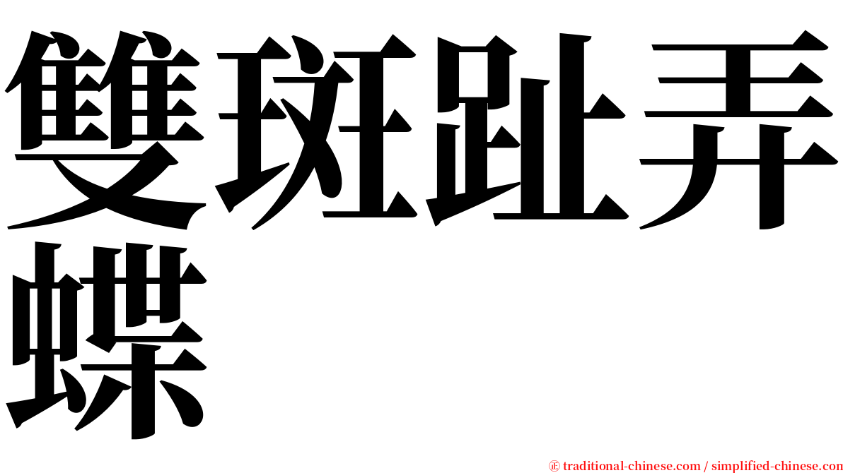 雙斑趾弄蝶 serif font