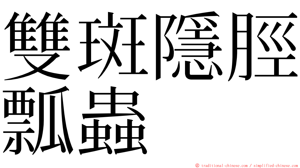 雙斑隱脛瓢蟲 ming font